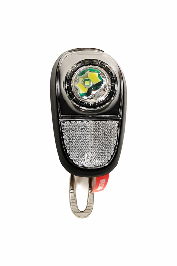 LED koplamp van Bakfiets.nl gemonteerd op bakfiets – heldere en betrouwbare verlichting