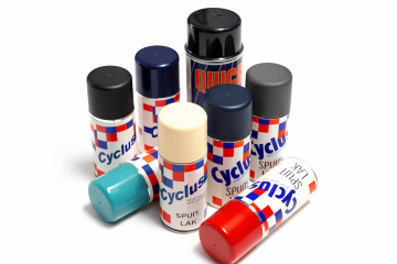 Spuitbus in originele kleur van Bakfiets.nl voor bakfiets onderhoud