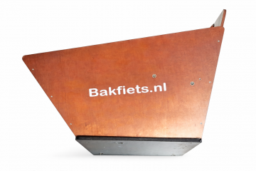Korte bak voor bakfiets van Bakfiets.nl inclusief bankje en gordels